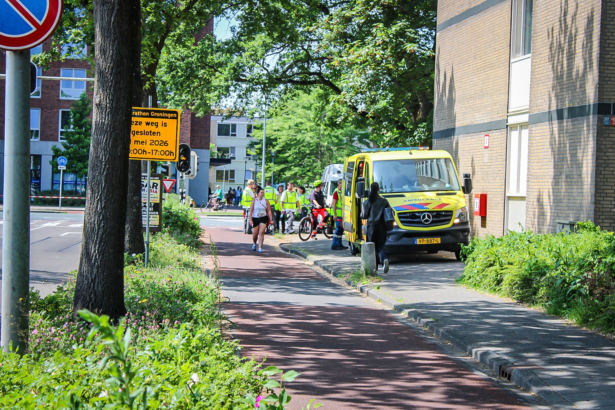 GRIP 1 afgekondigd tijdens halve marathon Groningen vanwege hitte