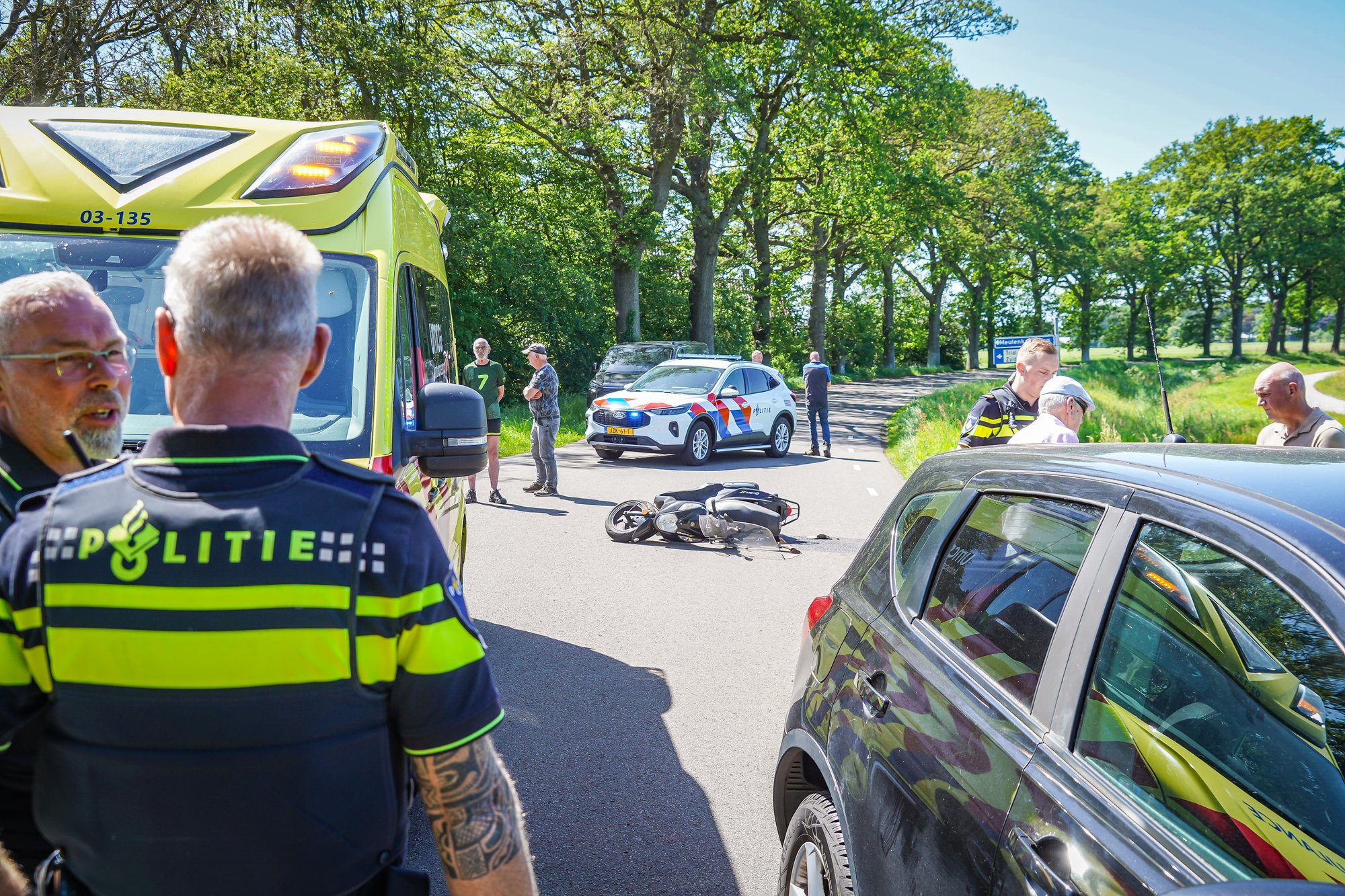 Motorscooterrijder gewond bij ongeval in Sleen
